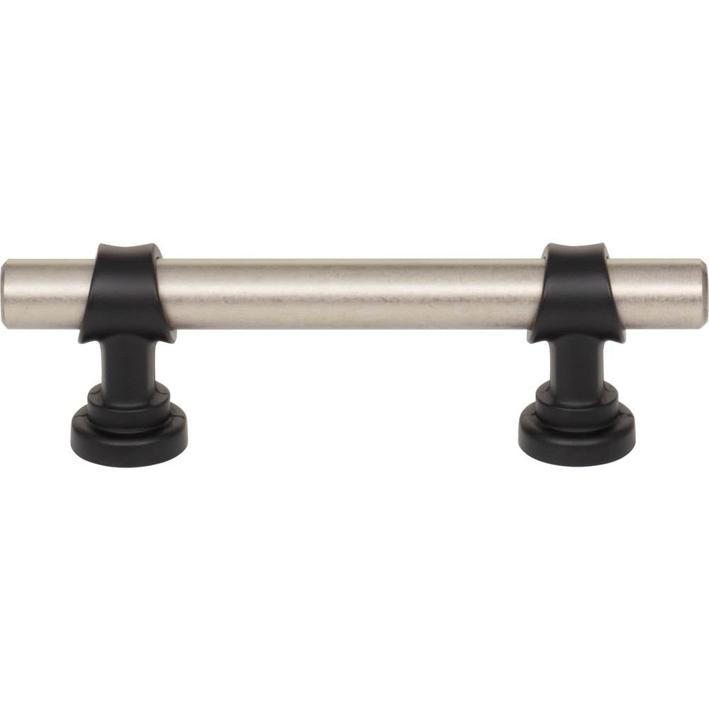 Top Knobs M1745 Bit Pull 3 Inch (c-c) - Pewter Antique and Flat Black