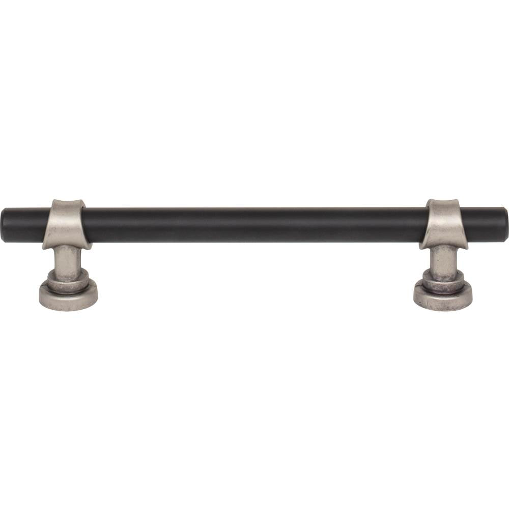 Top Knobs M2708 Bit Pull 5 1/16 Inch (c-c) - Flat Black and Pewter Antique
