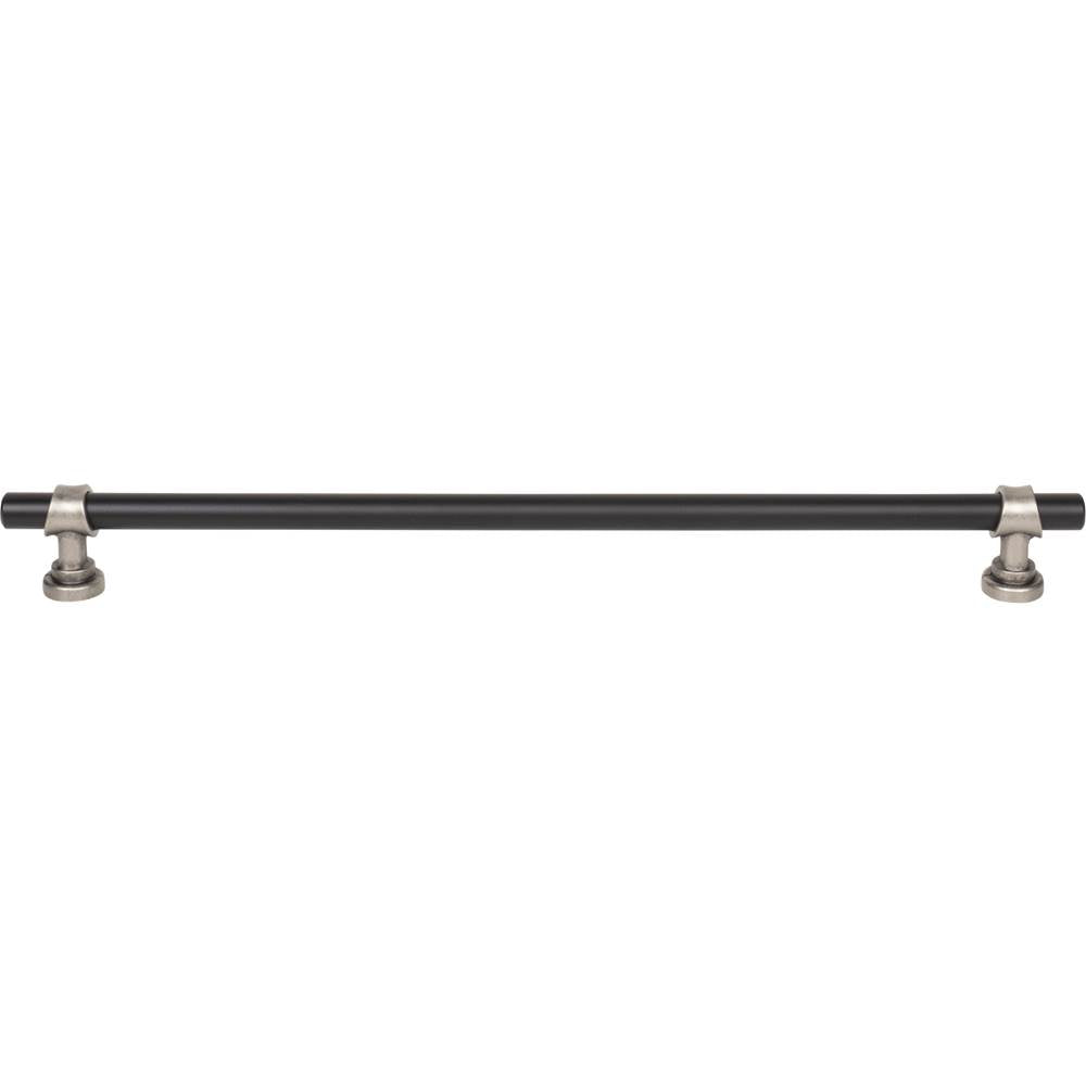 Top Knobs M2756 Bit Pull 12 Inch (c-c) - Flat Black and Pewter Antique