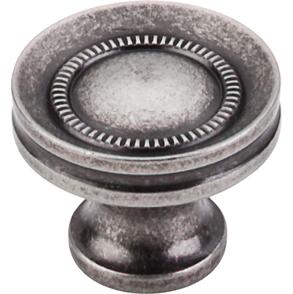 Top Knobs M294 Button Faced Knob 1 1/4" - Pewter Antique