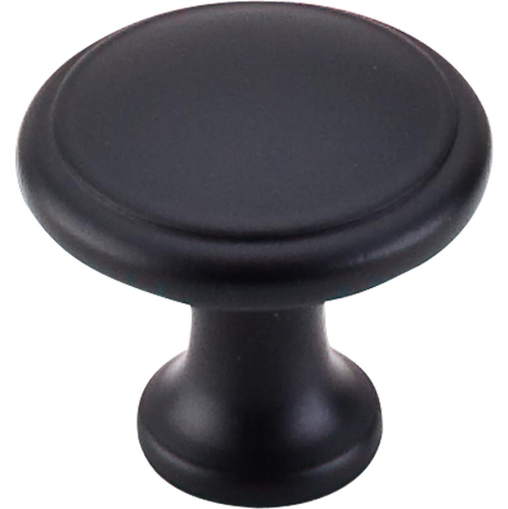 Top Knobs M378 Ringed Knob 1 1/8" - Flat Black