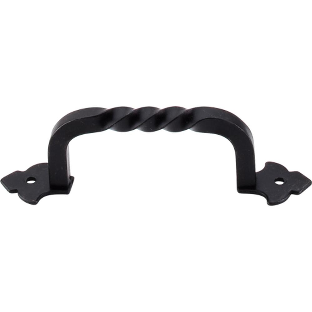 Top Knobs M692 Fixed Norman Crest Pull 4" - Patina Black