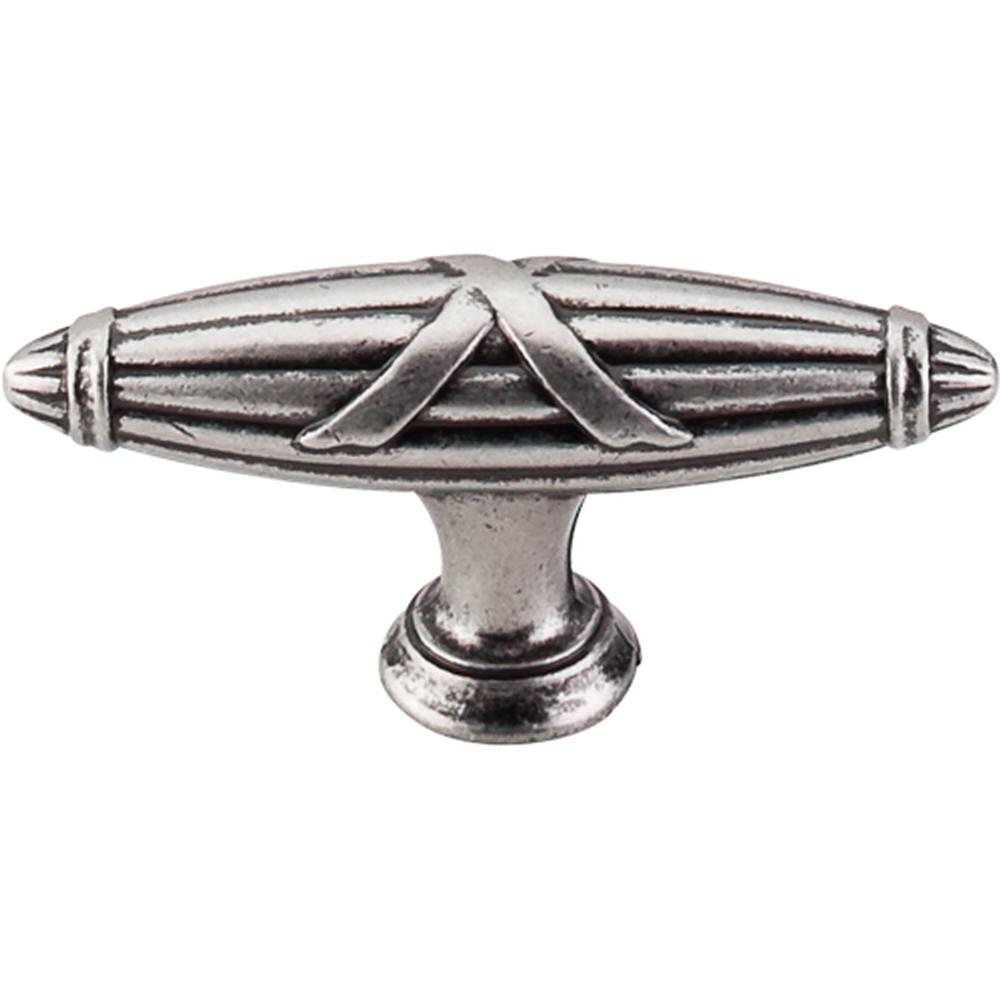 Top Knobs M929 Ribbon & Reed T-Pull 2 3/4" - Pewter Antique