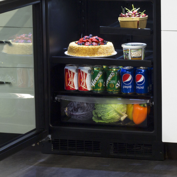 Marvel MABV224-SG31A 24" Low Profile ADA Beverage Center, 4.9 Cu. Ft., Stainless Glass Door, Locking - view 2