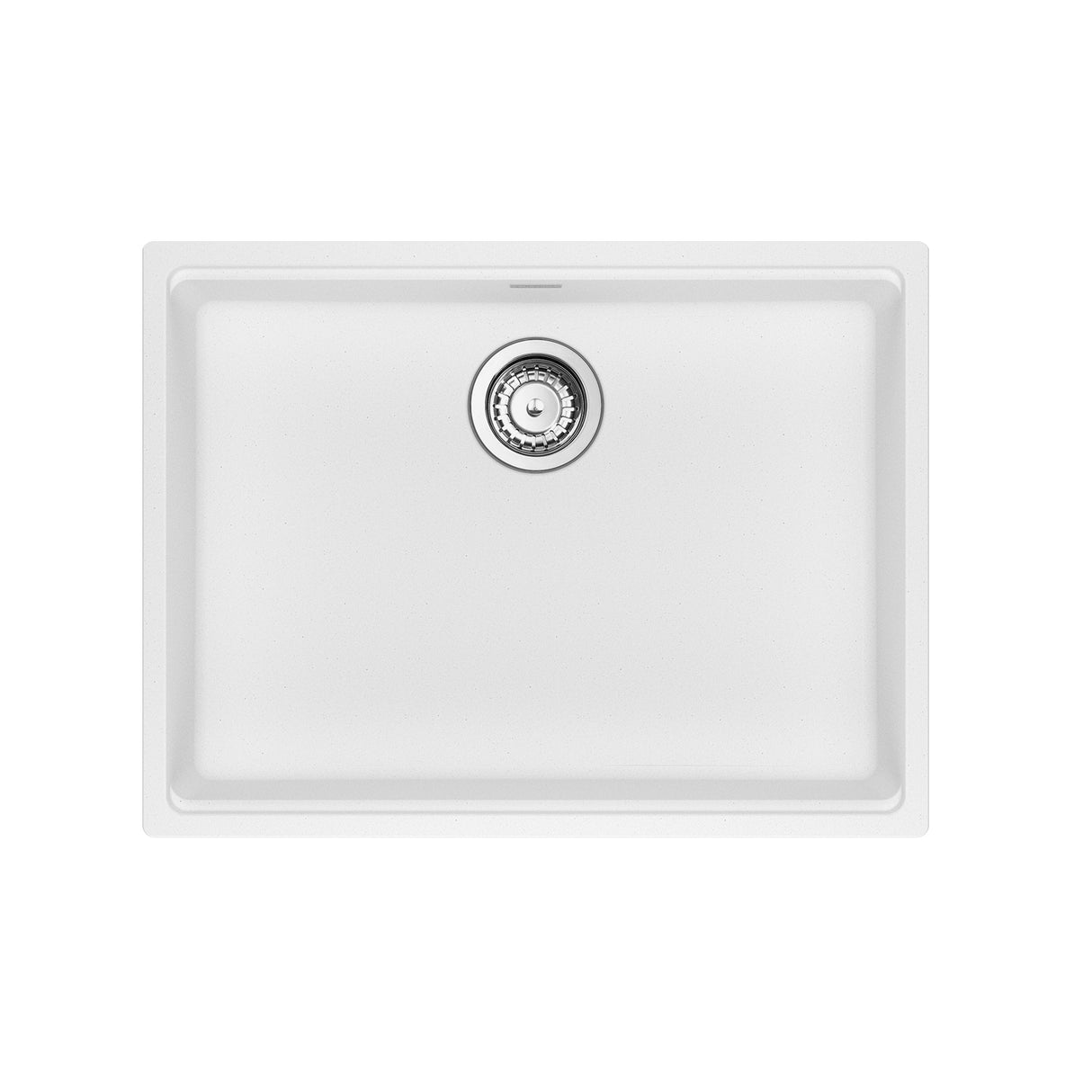 FRANKE MAG11023ADA-PWT-S Maris Undermount 25-in x 18.94-in Granite ADA Single Bowl Sink in Polar White In Polar White