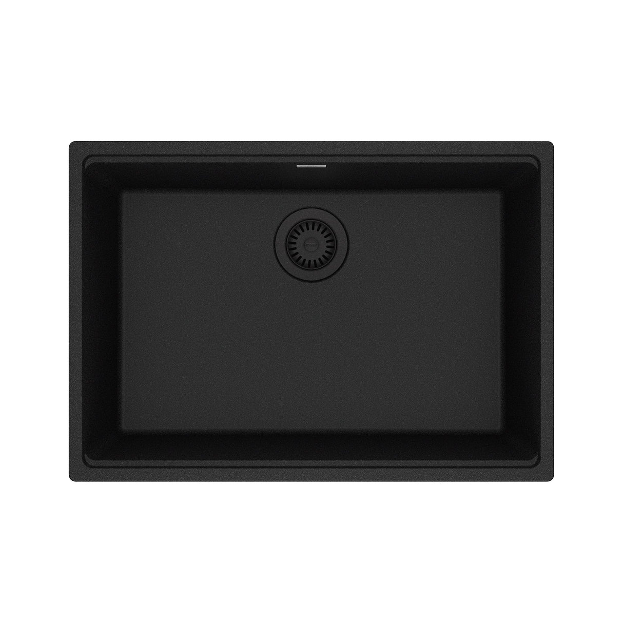 FRANKE MAG11025-ONY Maris Undermount 27-in x 19-in Granite Single Bowl Kitchen Sink in Onyx In Onyx