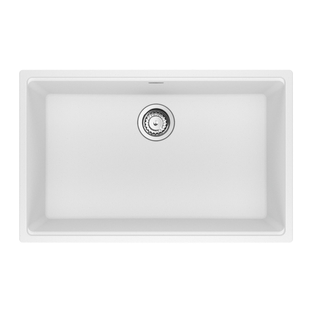FRANKE MAG11028-PWT-S Maris Undermount 33-in x 22-in Granite Single Bowl Kitchen Sink in Polar White In Polar White