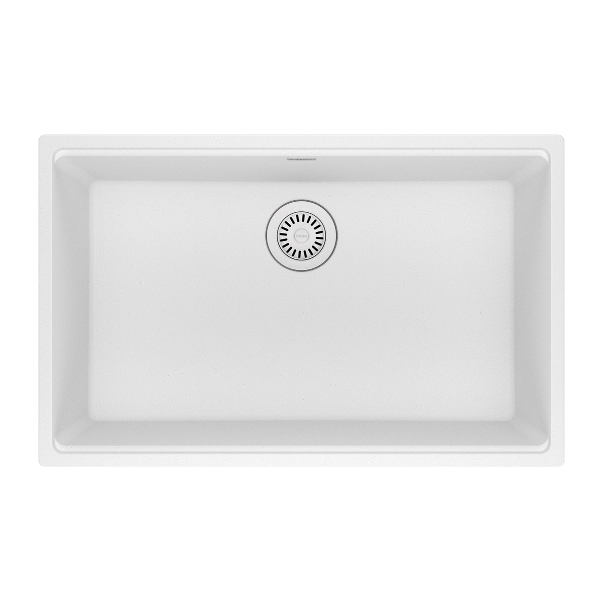 FRANKE MAG11028-PWT Maris Undermount 33-in x 22-in Granite Single Bowl Kitchen Sink in Polar White In Polar White