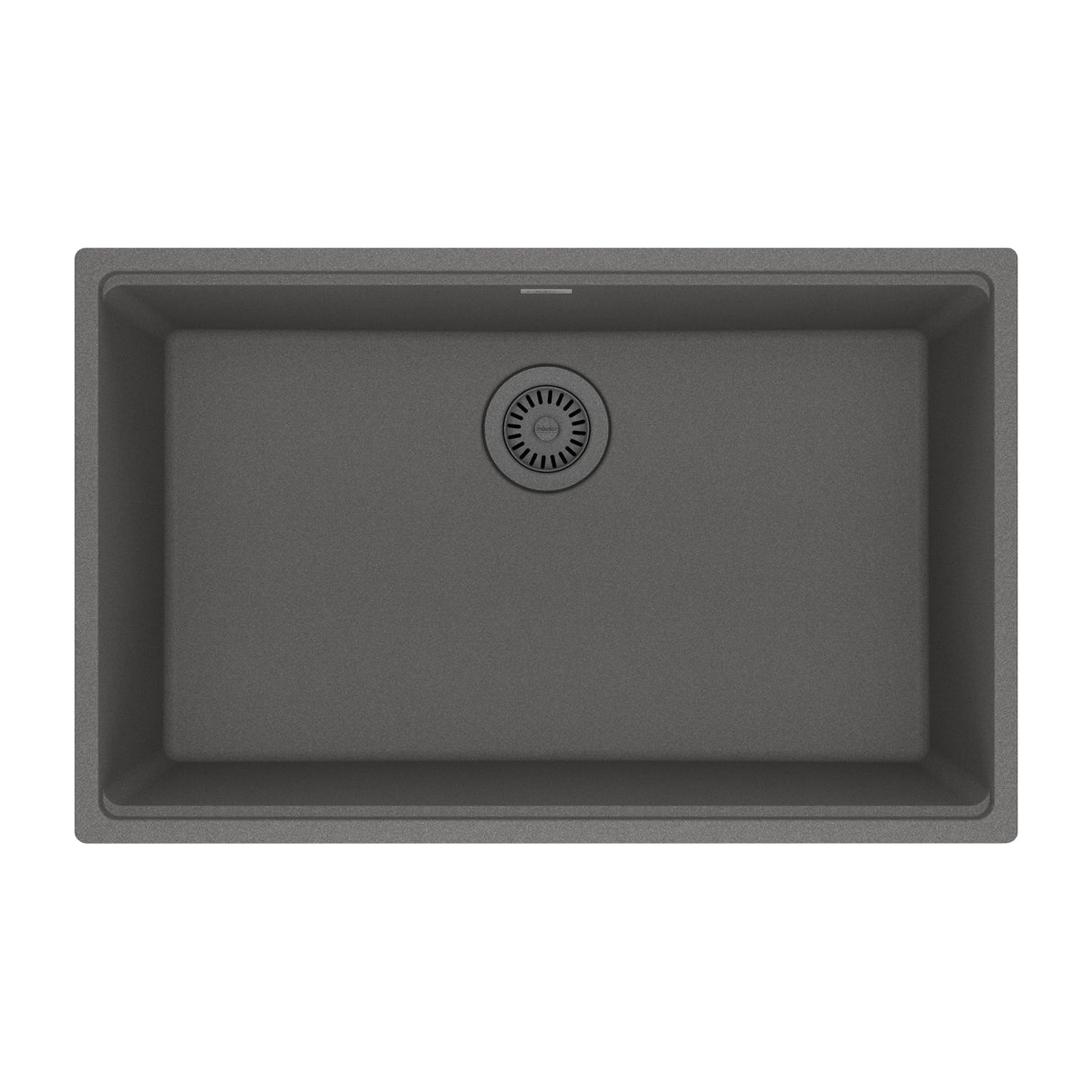 FRANKE MAG11028-SHG Maris Undermount 33-in x 22-in Granite Single Bowl Kitchen Sink in Stone Grey In Stone Grey