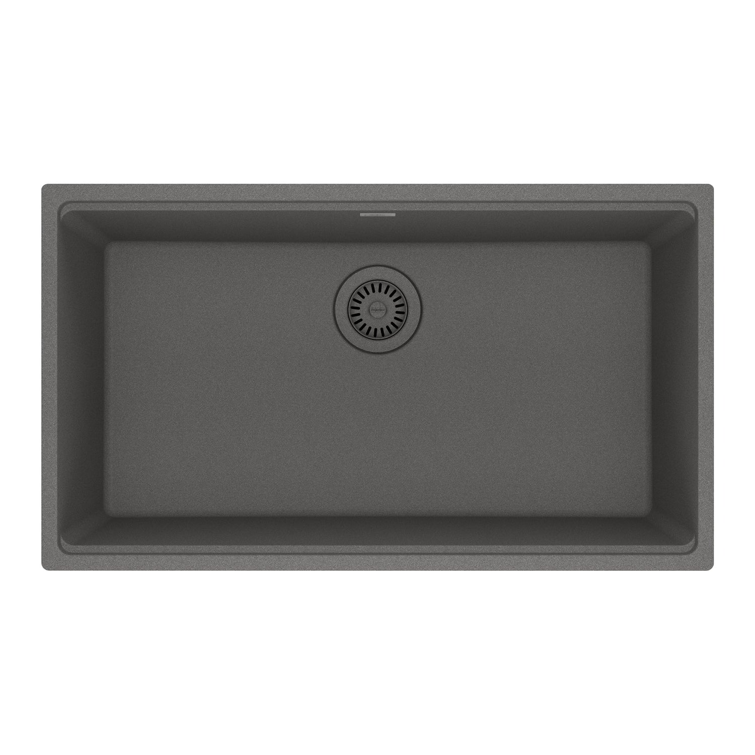FRANKE MAG11029-SHG Maris Undermount 31-in x 17.81-in Granite Single Bowl Kitchen Sink in Stone Grey In Stone Grey