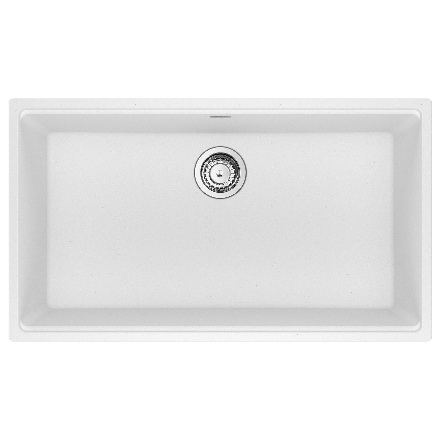FRANKE MAG11031-PWT-S Maris Undermount 33-in x 18.94-in Granite Single Bowl Kitchen Sink in Polar White In Polar White