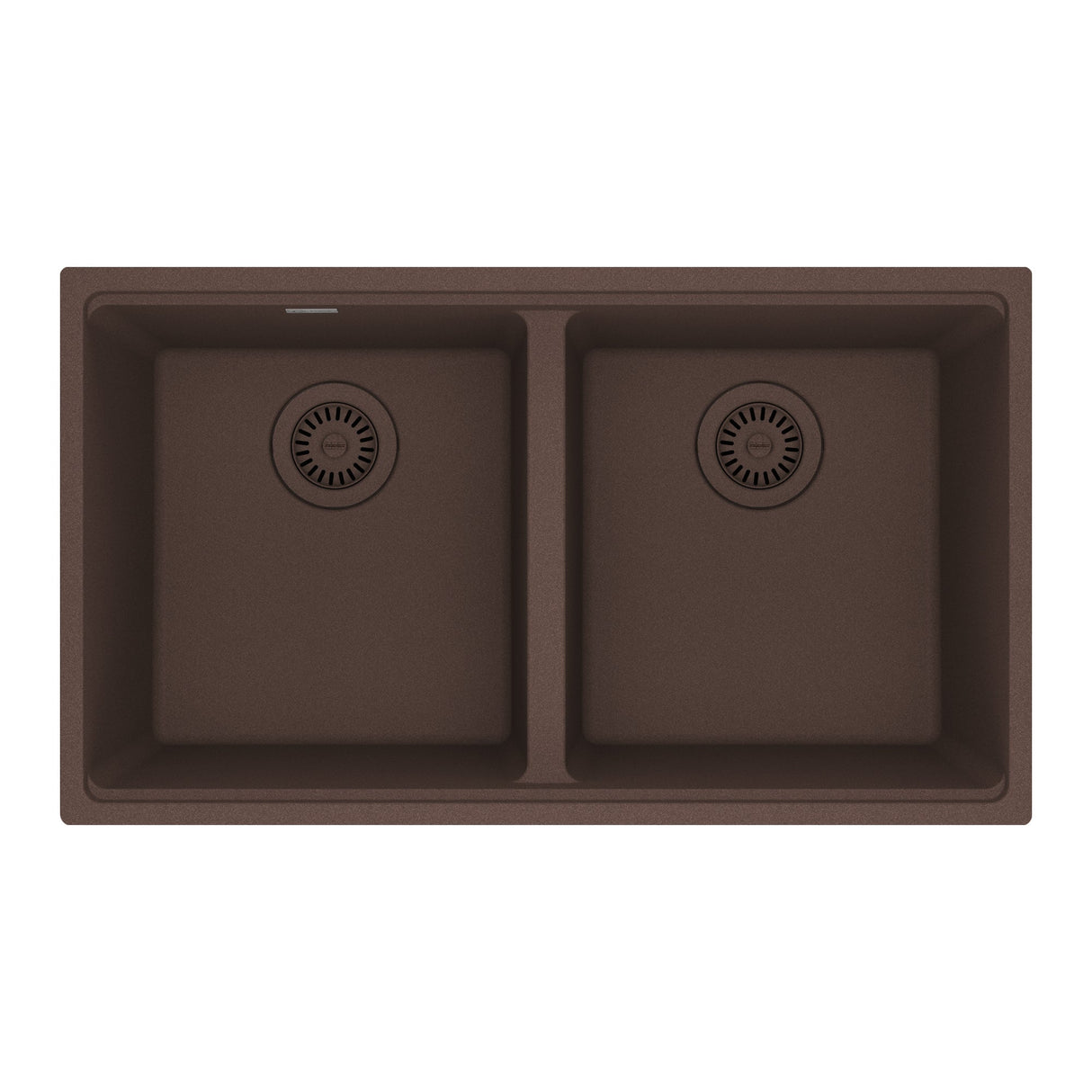 FRANKE MAG1201414-MOC Maris Undermount 31-in x 17.81-in Granite Double Bowl Kitchen Sink in Mocha In Mocha