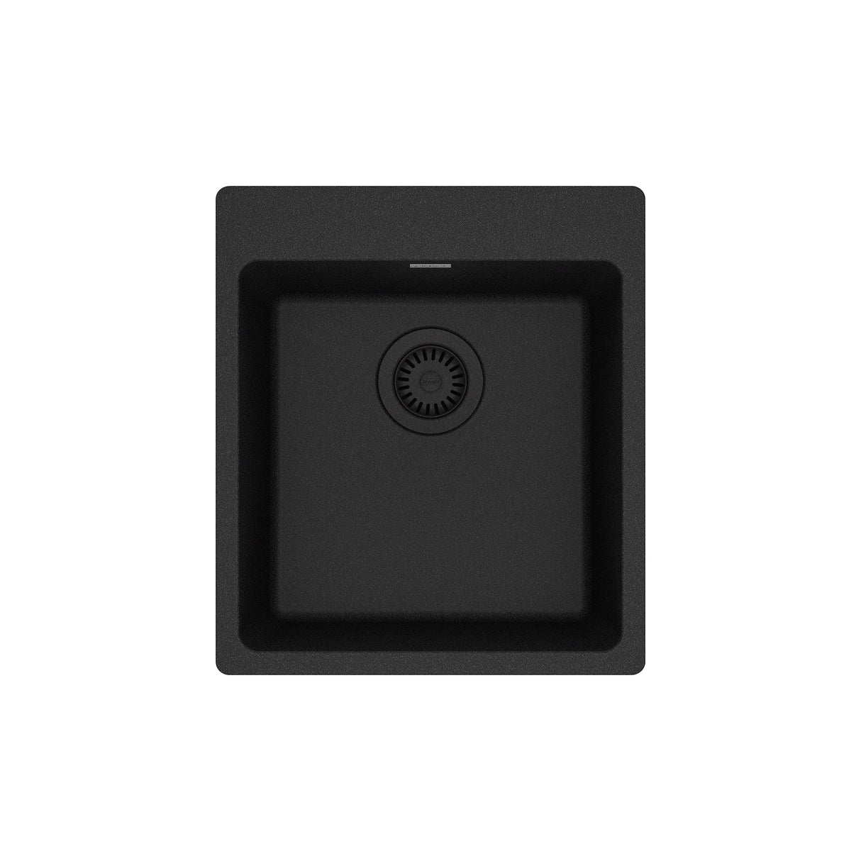 FRANKE MAG61015-ONY Maris Dual Mount 17.31-in x 19.69-in Granite Single Bowl Bar / Prep Sink in Onyx In Onyx