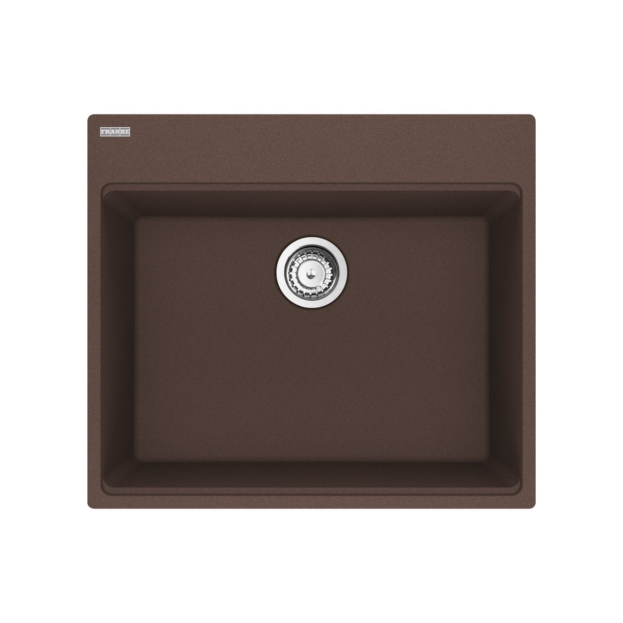 FRANKE MAG61023-MOC-S Maris Topmount 25-in x 22-in Granite Single Bowl Kitchen Sink in Mocha In Mocha