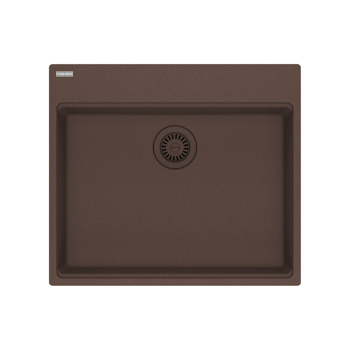 FRANKE MAG61023ADA-MOC Maris Topmount 25-in x 22-in Granite ADA Single Bowl Kitchen Sink in Mocha In Mocha