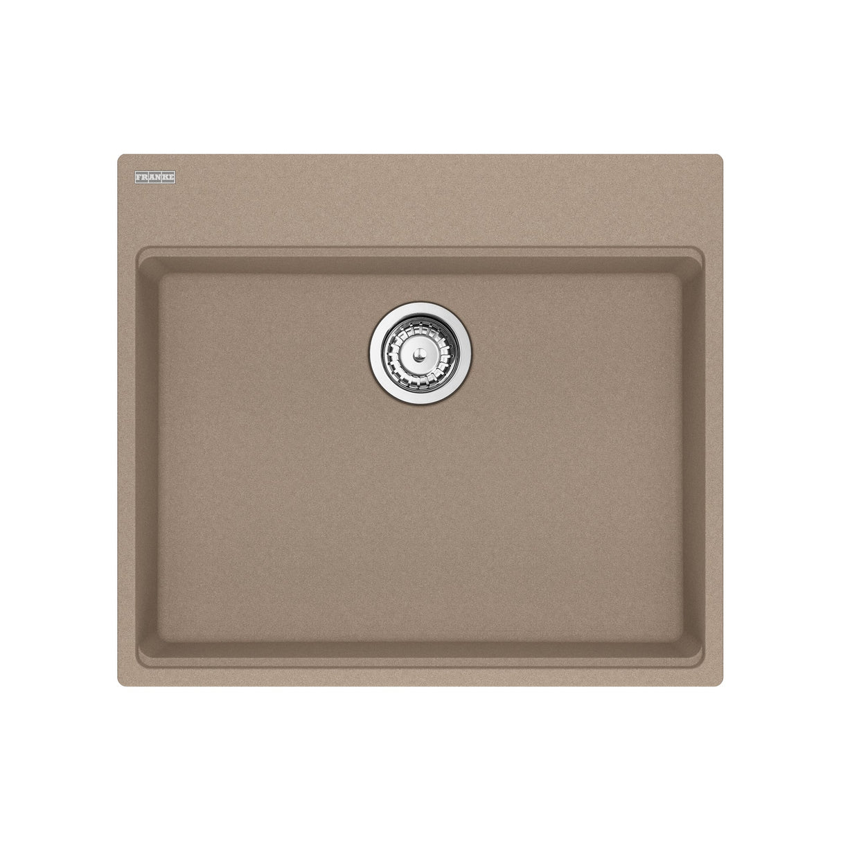 FRANKE MAG61023ADA-OYS-S Maris Topmount 25-in x 22-in Granite ADA Single Bowl Kitchen Sink in Oyster In Oyster