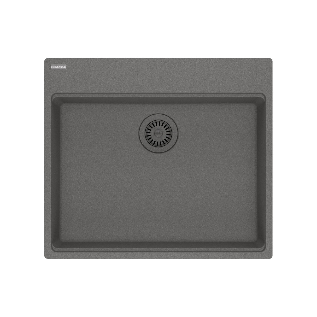 FRANKE MAG61023ADA-SHG Maris Topmount 25-in x 22-in Granite ADA Single Bowl Kitchen Sink in Stone Grey In Stone Grey