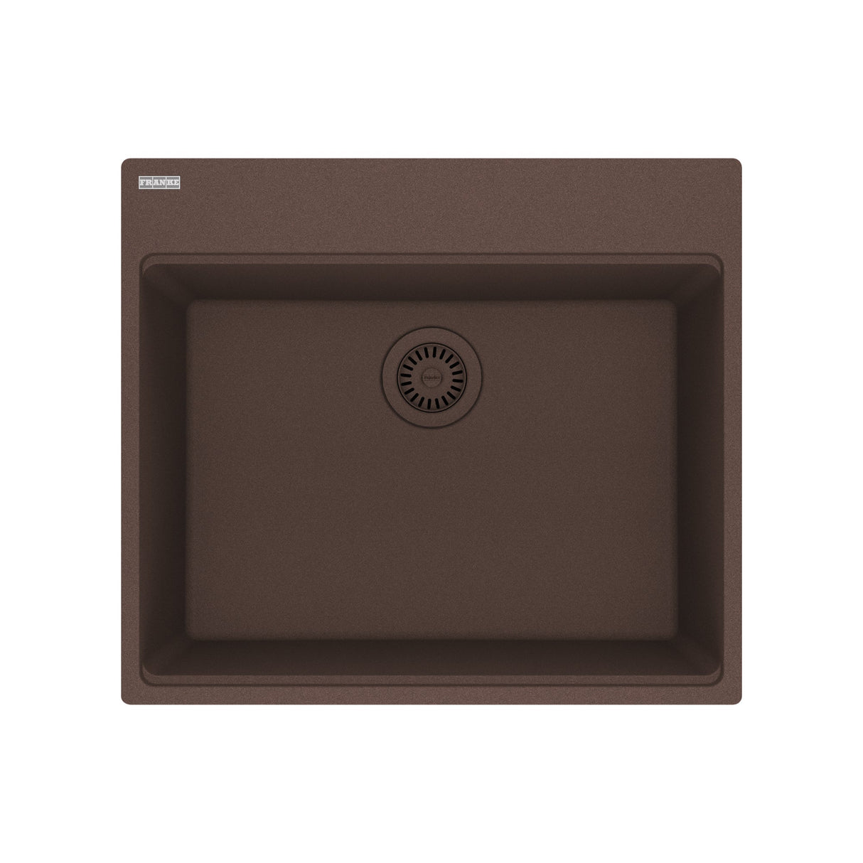 FRANKE MAG61023L-MOC Maris Dual Mount 25-in x 22-in Granite Dual Mount Single Bowl Laundry Sink in Mocha In Mocha