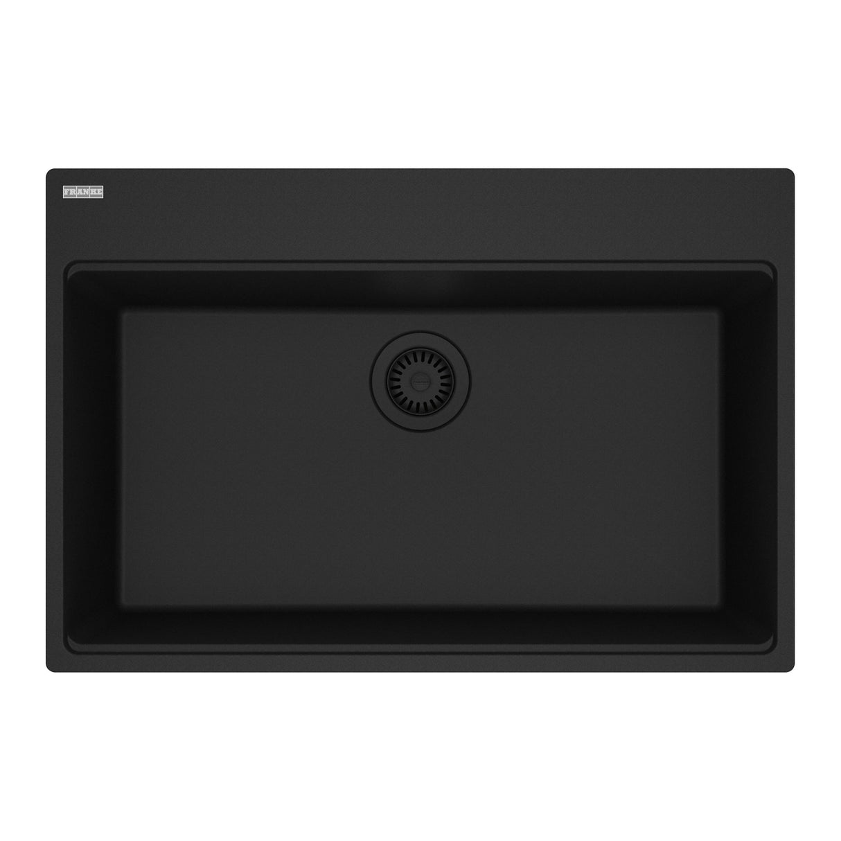 FRANKE MAG61029-MBK Maris Topmount 31-in x 20.88-in Granite Single Bowl Kitchen Sink in Matte Black In Matte Black