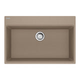 FRANKE MAG61029-OYS-S Maris Topmount 31-in x 20.88-in Granite Single Bowl Kitchen Sink in Oyster In Oyster