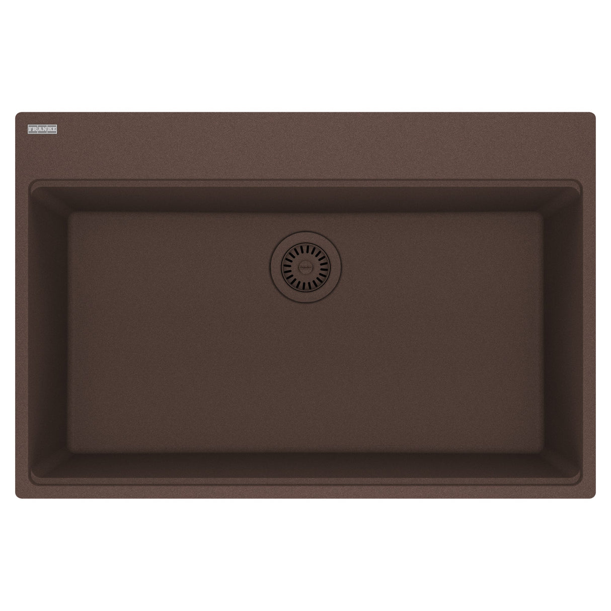FRANKE MAG61031-MOC Maris Topmount 33-in x 22-in Granite Single Bowl Kitchen Sink in Mocha In Mocha