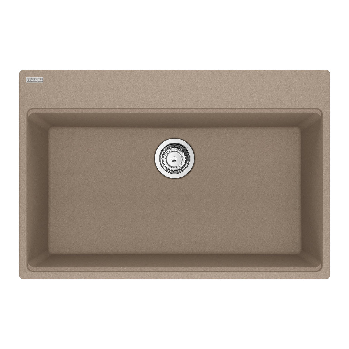 FRANKE MAG61031-OYS-S Maris Topmount 33-in x 22-in Granite Single Bowl Kitchen Sink in Oyster In Oyster