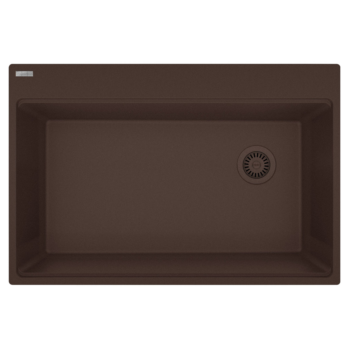 FRANKE MAG61031OW-MOC Maris Topmount 33-in x 22-in Granite Single Bowl Kitchen Sink in Mocha In Mocha