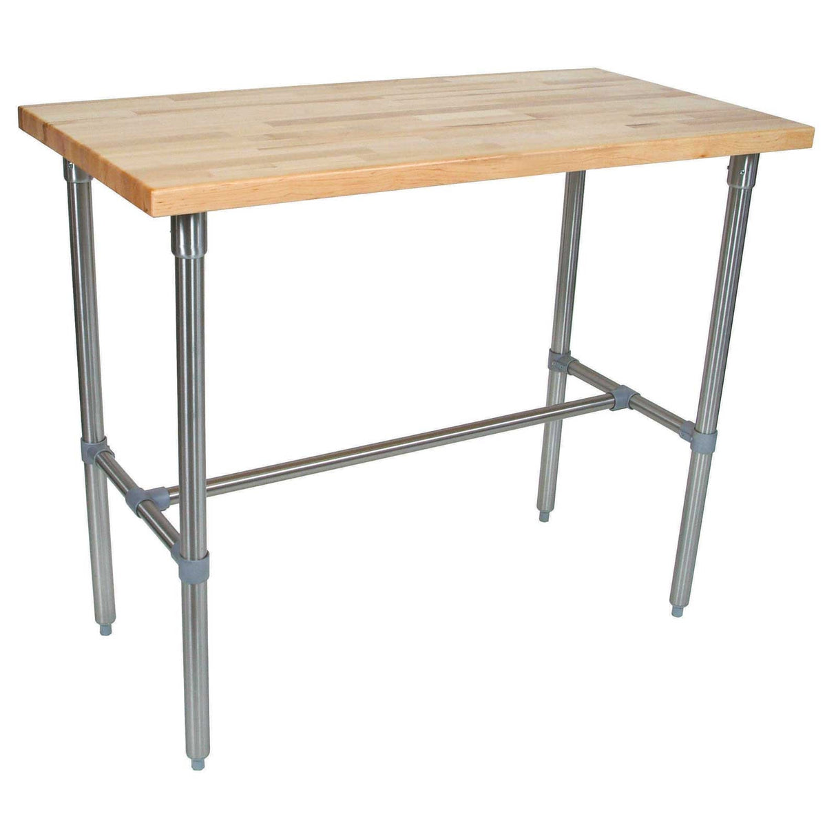 John Boos CUCNB02 Cucina Classico Maple Edge Grain Work Table with Stainless Steel Legs, 24 x 36 Inch