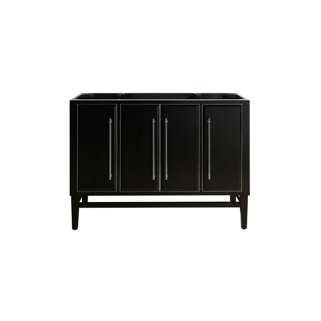 Avanity Mason 48 in. Vanity Only in Black with Silver Trim