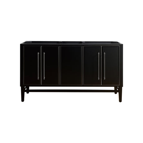 Avanity Mason 60 in. Vanity Only in Black with Silver Trim