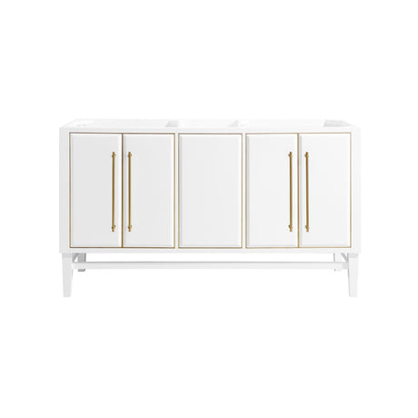 Avanity Mason 60 in. Vanity Only in White with Gold Trim