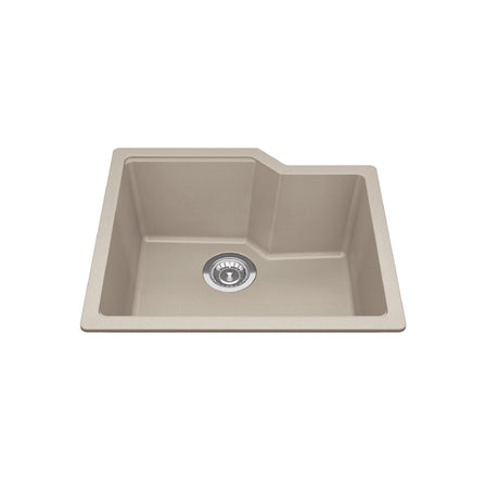 KINDRED MGS2022U-9CHAN Granite Series 22.06-in LR x 19.69-in FB Undermount Single Bowl Granite Kitchen Sink in Champagne In Champagne