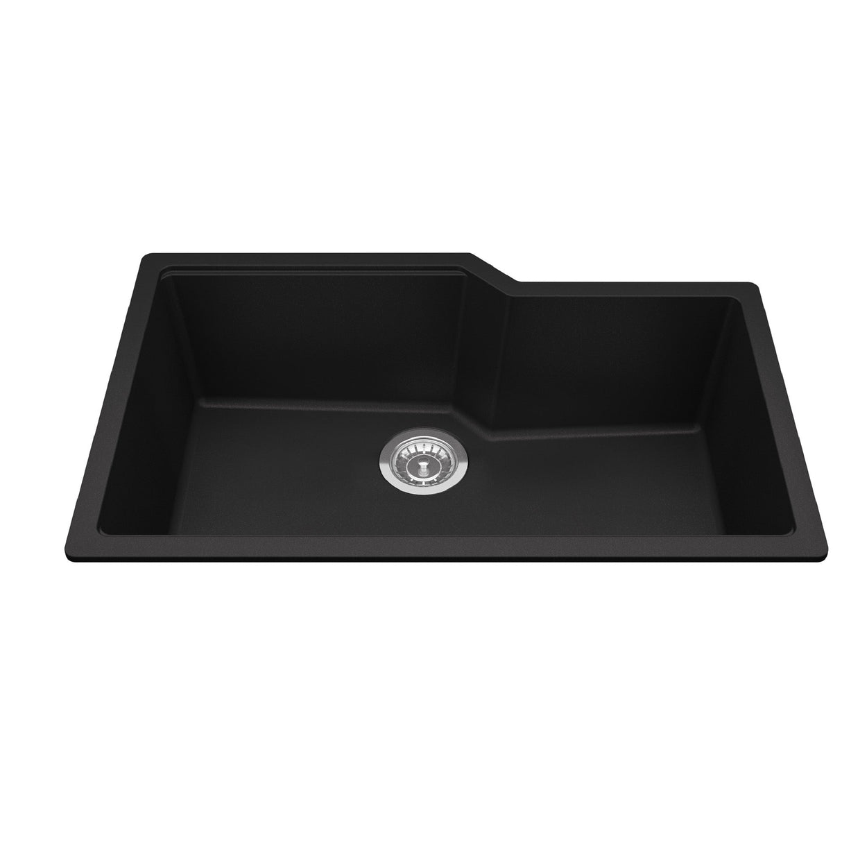 KINDRED MGS2031U-9MBKN Granite Series 30.69-in LR x 19.69-in FB Undermount Single Bowl Granite Kitchen Sink in Matte Black In Matte Black