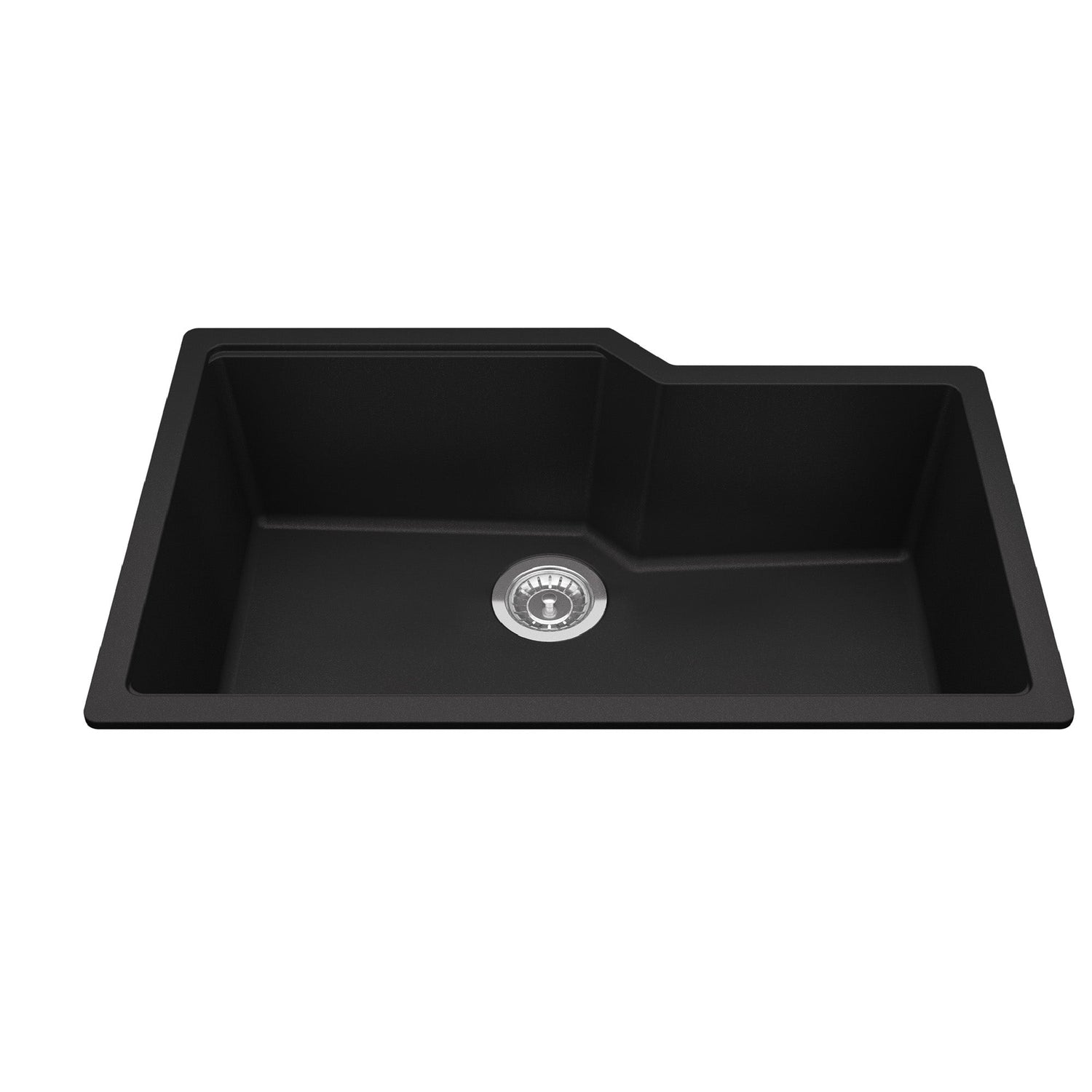 KINDRED MGS2031U-9MBKN Granite Series 30.69-in LR x 19.69-in FB Undermount Single Bowl Granite Kitchen Sink in Matte Black In Matte Black