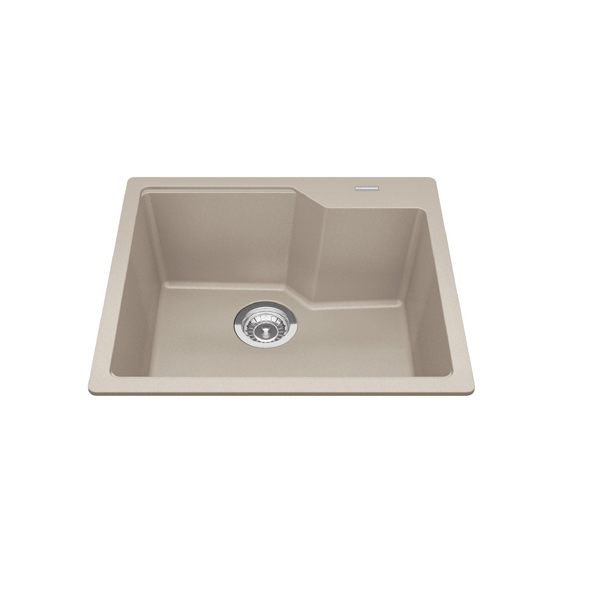 KINDRED MGSM2022-9CHAN Granite Series 22.06-in LR x 19.69-in FB x 9.06-in DP Drop In Single Bowl Granite Kitchen Sink In Champagne