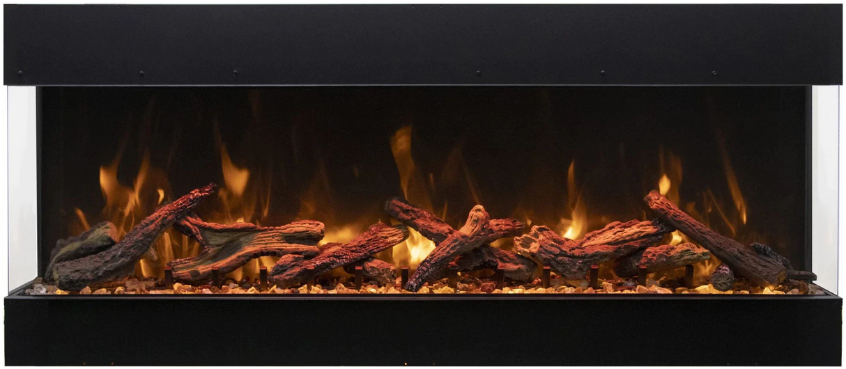 Amantii TRV-55-BESPOKE Tru View Bespoke - 55" Indoor / Outdoor 3 Sided Electric Fireplace Featuring a 20" Height, WiFi Compatibility, Bluetooth Connectivity, Multi Function Remote, and a Selection of Media Options