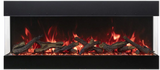 Amantii TRV-75-BESPOKE Tru View Bespoke - 75" Indoor / Outdoor 3 Sided Electric Fireplace Featuring a 20" Height, WiFi Compatibility, Bluetooth Connectivity, Multi Function Remote, and a Selection of Media Options