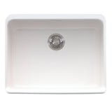 FRANKE MHK110-24WH Manor House 23.62-in. x 19.88-in. White Apron Front Single Bowl Fireclay Kitchen Sink - MHK110-24WH In White