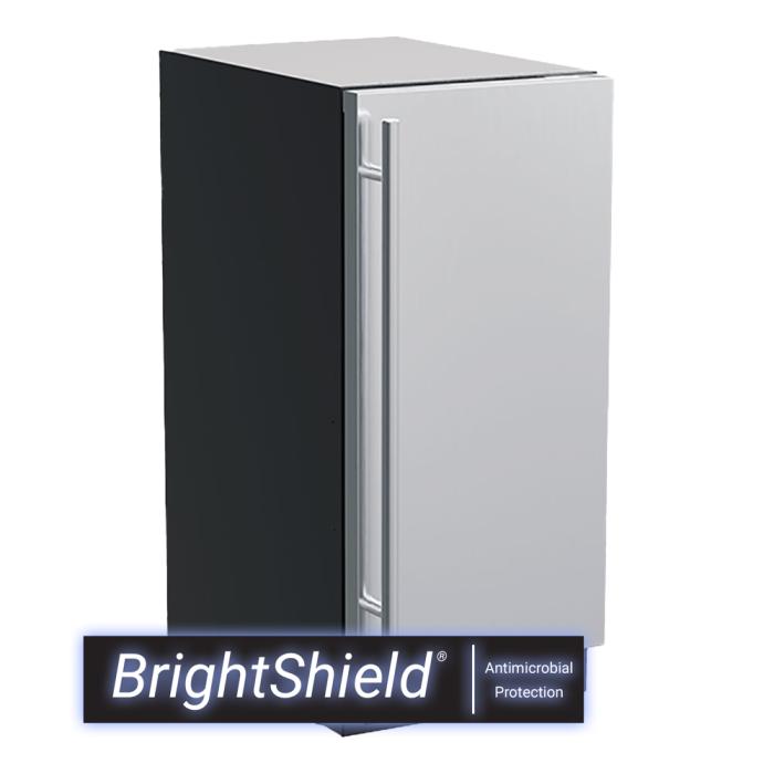 Marvel MLCP215-SS81A 15" Classic Clear Ice Machine, 39 lb/Day, w/ Pump, Stainless Solid Door, BrightShield