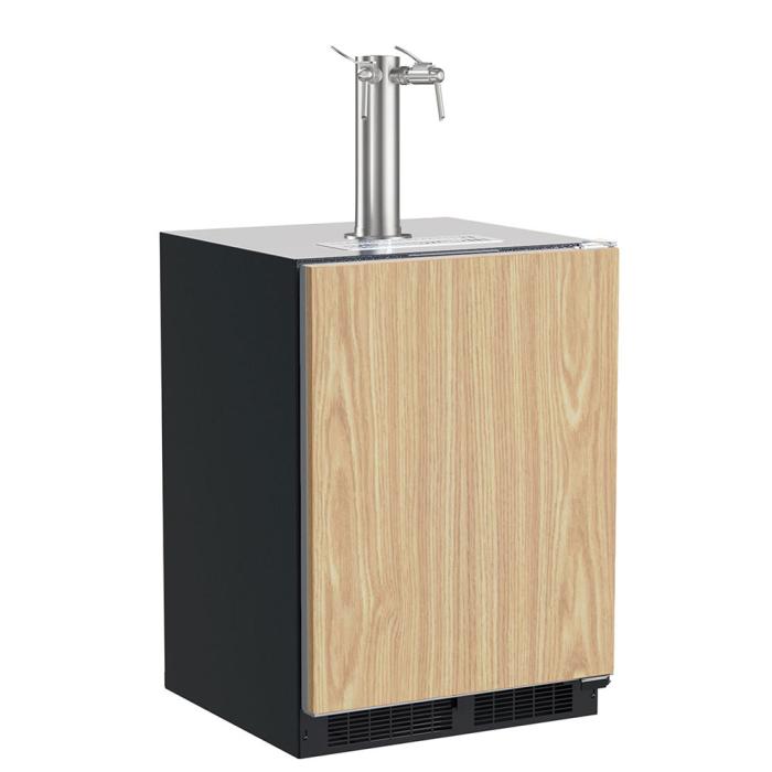 Marvel MLKR224-ISD1A 24" Classic Dispenser, 5.7 Cu. Ft., Twin Wine & Beverage Tap, Panel Ready Solid Door