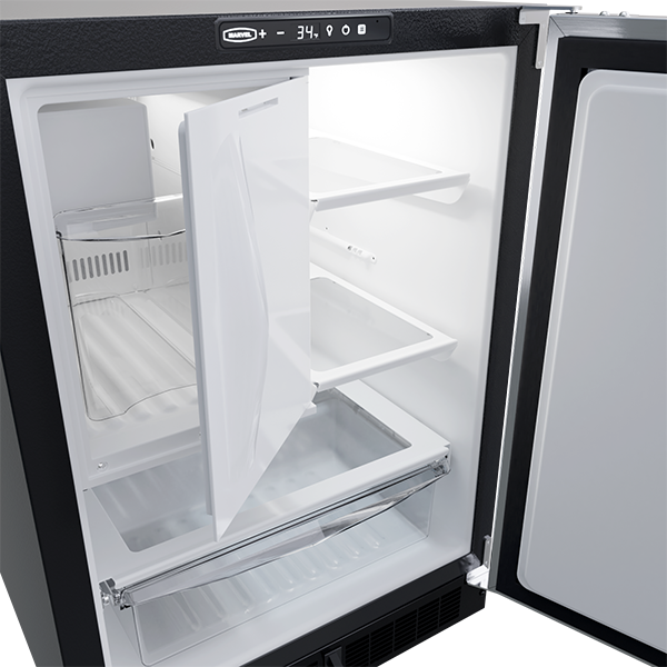 Marvel MLRI224-SS01A 24" Classic Refrigerator/Freezer, 4.9 Cu. Ft., w/ Ice, Stainless Solid Door - view 3