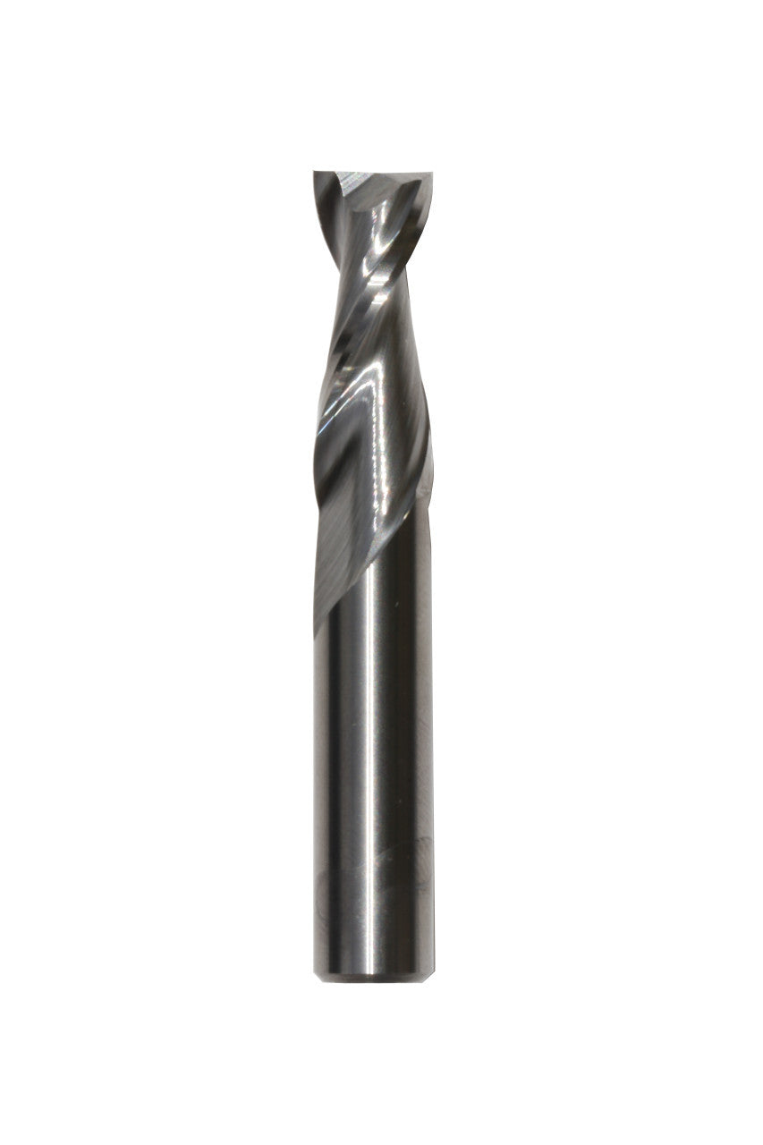 11/32" Carbide 2 Flute TIN 7/8" Flute Length 2-1/2" Overall Length 3/8" Shank Single End Square End Mill, Drill America