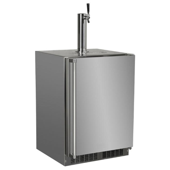 Marvel MOKR124-SSA1A 24" Outdoor Dispenser, 5.7 Cu. Ft., Single Beer & Beverage Tap, Stainless Solid Door, Locking
