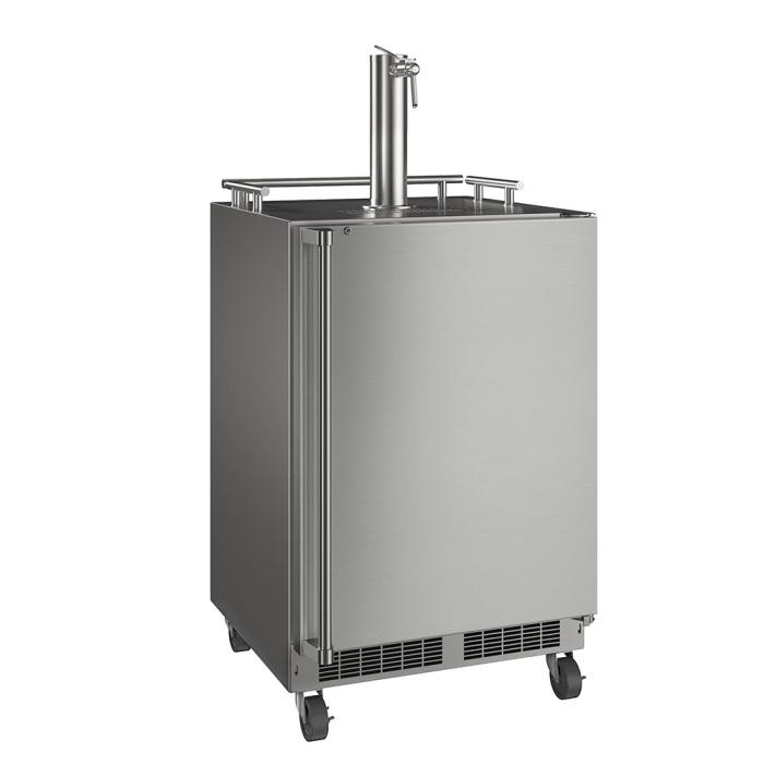 Marvel MOKR224-SSC1A 24" Mobile Outdoor Dispenser, 5.7 Cu. Ft., Single Wine & Beverage Tap, Stainless Solid Door, Locking