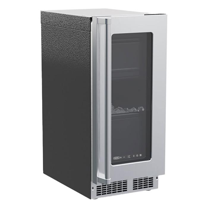 Marvel MPCP415-SG01A 15" Professional Clear Ice Machine, 39 lb/Day, w/ Pump, Stainless Glass Door