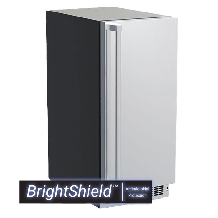 Marvel MPCP415-SS81A 15" Professional Clear Ice Machine, 39 lb/Day, w/ Pump, Stainless Solid Door, BrightShield