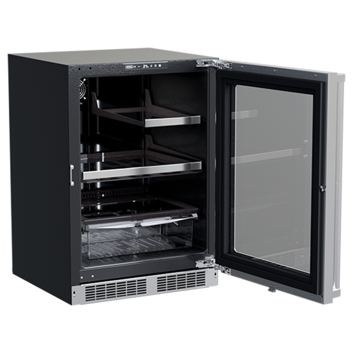 Marvel MPRE424-SG31A 24" Professional Refrigerator, 5.5 Cu. Ft., Stainless Glass Door, Locking - view 2