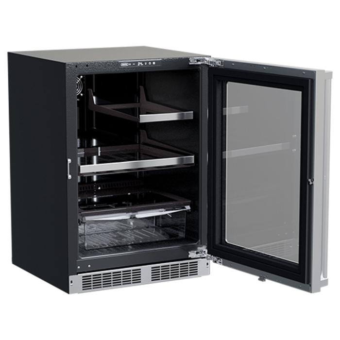 Marvel MPRE424-SG81A 24" Professional Refrigerator, 5.5 Cu. Ft., Stainless Glass Door, BrightShield - view 2