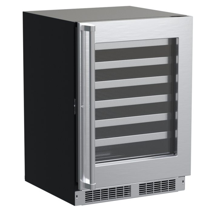 Marvel MPWC424-SG31A 24" Professional Wine Refrigerator, 48 Bottle, Stainless Glass Door, Locking