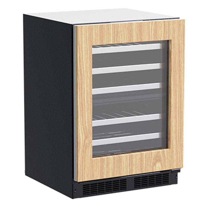 Marvel MPWD424-IG31A 24" Professional Dual Zone Wine Refrigerator, 40 Bottle, Panel Ready Glass Door, Locking
